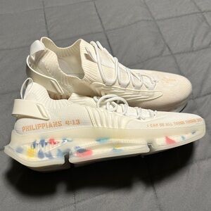 Mirrorless Brand Sneakers - White with Multicolored Sole